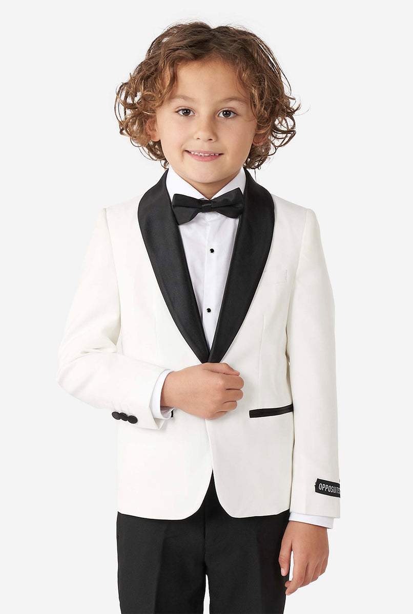 Pearly white Tuxedo Stylish Party Tuxedo OppoSuits