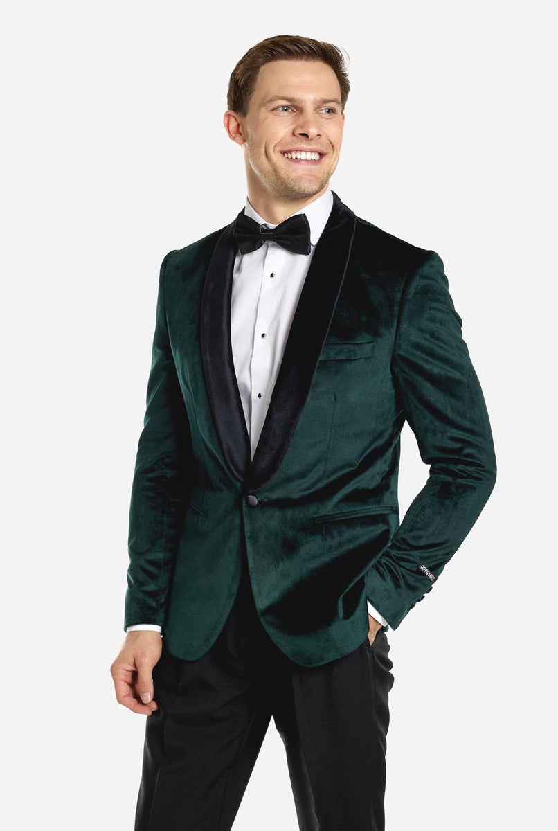 Dinner Jacket Rich Green Velvet Tuxedo Jacket OppoSuits