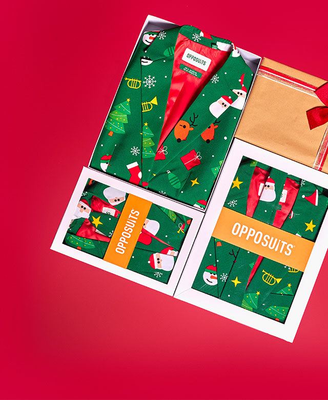 Image of retailboxes with Festivity Christmas Suits.